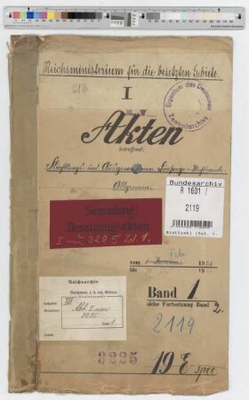 Flüchtlings- und Ausgewiesenen-Fürsorge. Nichtbeamte. Allgemein: Bd. 1