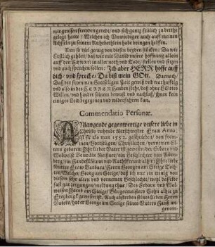 Commendatio Personae.