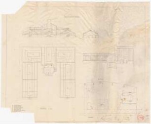 Gewächshausbau: Lageplan 1:500, Grundriss 1:100, Ansicht, Querschnitt, Detail