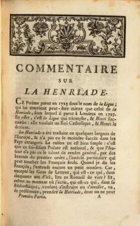 Commentaire Sur La Henriade, 1