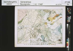 Geologische und Grubenrevierkarte des Kohlenbeckens von Teplitz- Dux- Brüx [Teplice- Duchcov- Most] in Böhmen