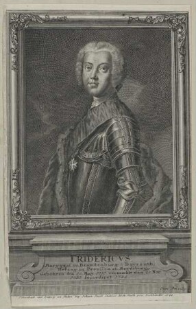 Bildnis des Markgrafen Friedrich von Brandenburg-Bayreuth