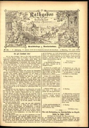 Ausgabe vom Sonntag, den 12. Juni 1898.