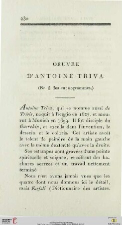 Oeuvre d’Antoine Triva