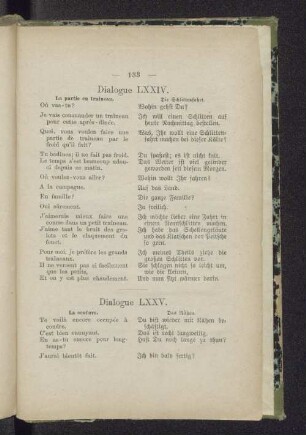 Dialogue LXXV. La couture. Das Nähen.