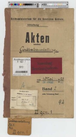 Geräteausstattung: Bd. 2