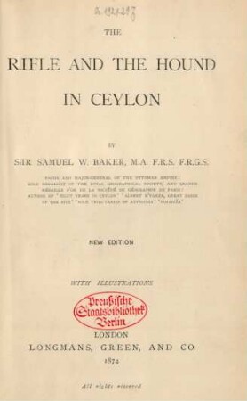 The rifle and the hound in Ceylon