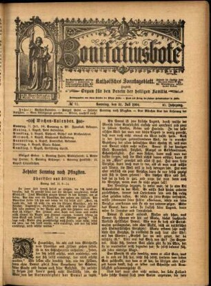 Erste Ausgabe vom Sonntag, den 31. Juli 1904.