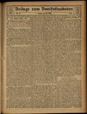 Zweite Ausgabe vom Sonntag, den 20. März 1927.