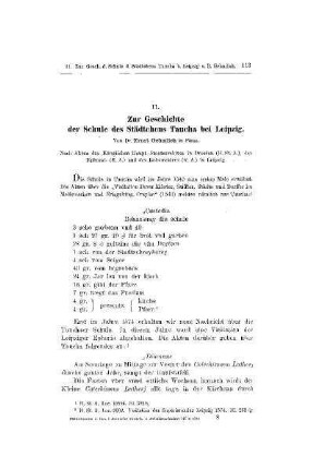 Zur Geschichte der Schule des Städtchens Taucha bei Leipzig