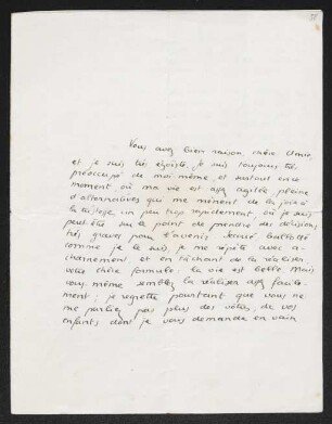 Brief von Unbekannt an Gerhart Hauptmann