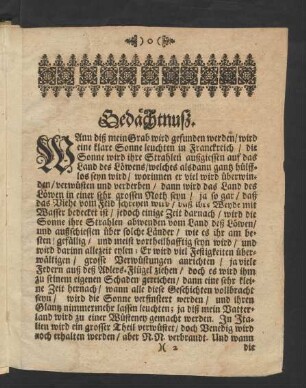 Gedächtnuß.