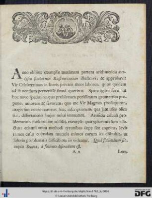 Dilucidationes Continuatae Analyseos Finitorum Kaestnerianae.