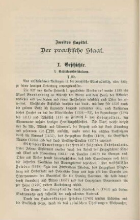 Zweites Kapitel. Der preußische Staat.