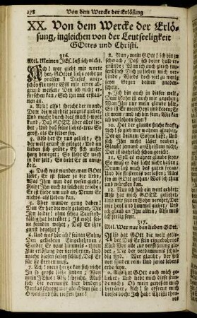 XX. Von dem Wercke der Erlösung, ingleichen von der Leutseeligkeit Gottes und Christi. - XXII. Vom Gebet ...