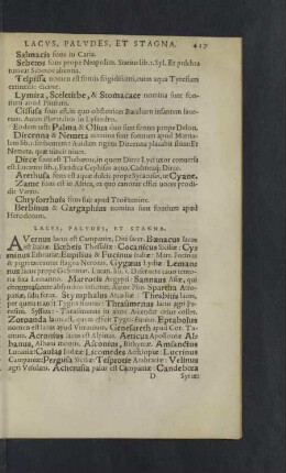 Lacus, paludes, et stagna.
