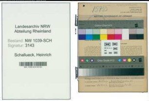 Entnazifizierung Heinrich Schallueck , geb. 25.01.1896 (Lehrer)