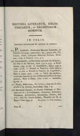 185-210, Historia Literarum, Bibliothecarum, et Eruditorum Hominum