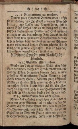 Allerhand Speisen zum Nach-Tisch dienlich.