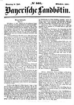 Bayerische Landbötin. 1851, 2 = Jg. 22