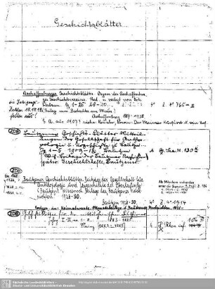 Geschichtsblätter