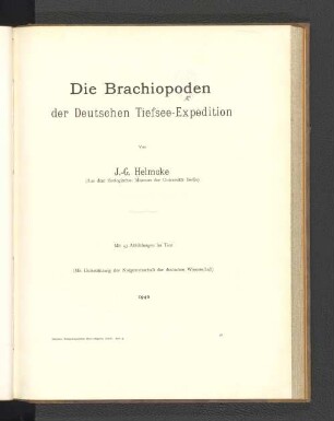 Die Brachiopoden der Deutschen Tiefsee-Expedition.