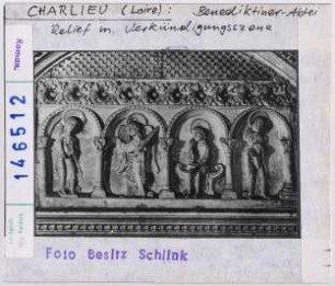 Charlieu: Abtei St. Fortunat, Relief mit Verkündigung
