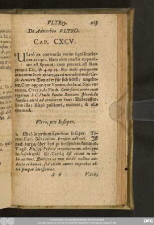 De Adverbio Ultro. Cap. CXCV.