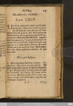 De Adverbio Ultro. Cap. CXCV.