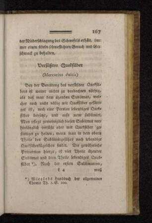 Versüßtes Queksilber (Mercurius dulcis)