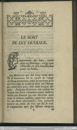 Le Sort De Cet Ouvrage