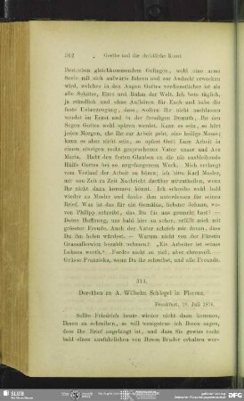 Dorothea von Schlegel an August Wilhelm von Schlegel, Frankfurt am Main, 19.07.1816