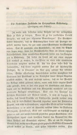 88-106 Die kirchlichen Zustände im Herzogthum Schleswig : Fortsetzung und Schluss
