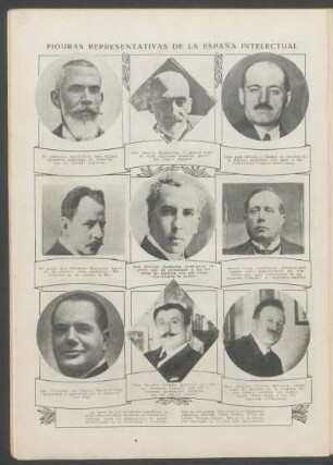Figuras representativas de la España intelectual - [Fotografías]