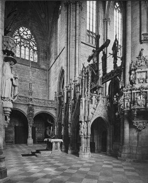Halberstadt, Dom St. Stephanus und St. Sixtus, Lettner und Nordquerhaus