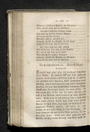 Rechtschaffenheit, Unrechtschaffenheit.