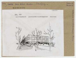 Wettbewerb Gaststättenkomplex Berlin. Berlin, Mitte, Friedrichstraße/Unter den Linden