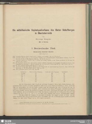 I. Beschreibender Theil