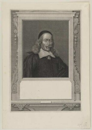 Bildnis eines Mannes mit langem Haar und Calotte