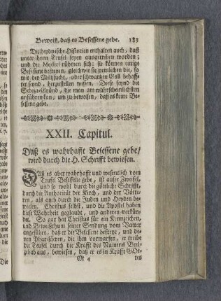 XXII. Capitul. Daß es wahrhafft Besessene gebe / wird durch die H. Schrifft bewiesen.
