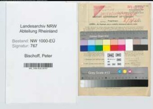 Entnazifizierung Peter Bischoff, geb. 27.09.1895 (Polizeibeamter)