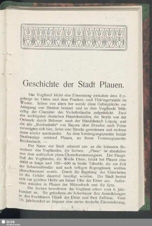 Geschichte der Stadt Plauen