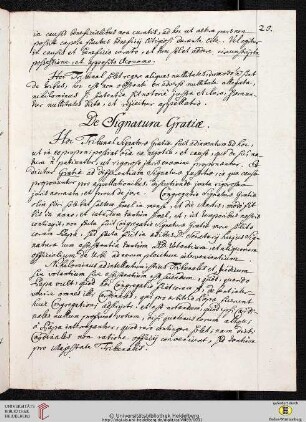 De Signatura Gratiæ