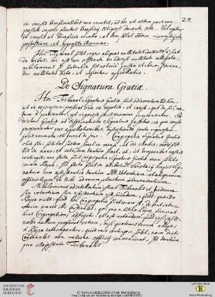 De Signatura Gratiæ