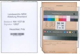 Entnazifizierung Fritz Heuschkel , geb. 26.04.1897 (Zollkapitaen)