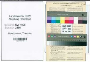 Entnazifizierung Theodor Huelzmenn , geb. 17.02.1907 (Schmied)