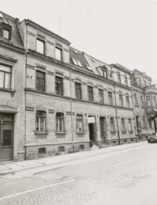Markneukirchen, Doppelwohnhaus : Markneukirchen (Vogtlandkreis), Doppelwohnhaus (um 1900), Bismarckstraße 14/12, Straßenansicht