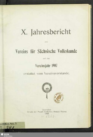10.1907(1908): Jahresbericht