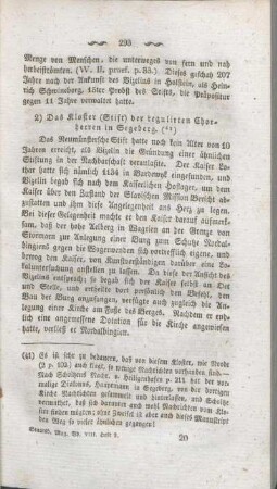 2) Das Kloster (Stift) der regulirten Chorherren in Segeberg.