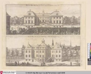 Palatium Illustr. Dn. Baronis Caroli Sparri Holmense merid[iem] versus.; Palatium Illustr. Dn. Baronis Caroli Sparri Holmense Septem vers[us].